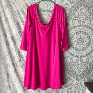 Pink Off The Shoulder Dress